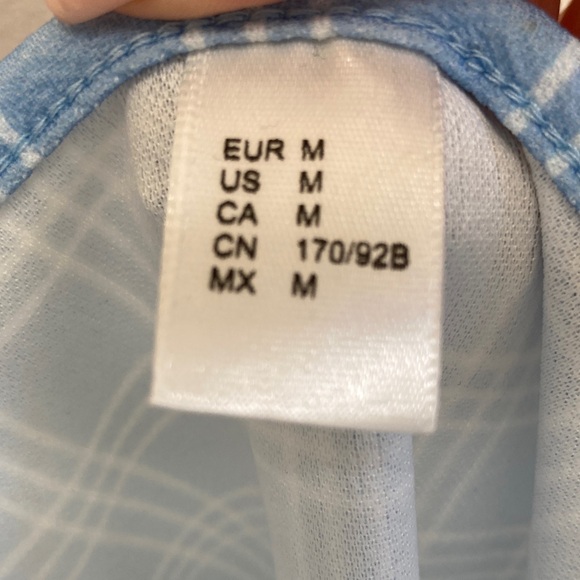 Blue Plaid Women's Dress - Picture 2 of 2